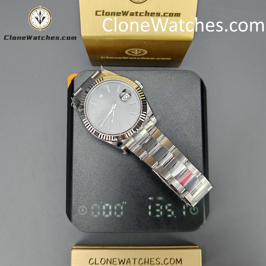 Rolex Super Clone Watches 1:1 DateJust Gray Dial m126334-0013 Oyster 41MM 3235 Movement - Image 17