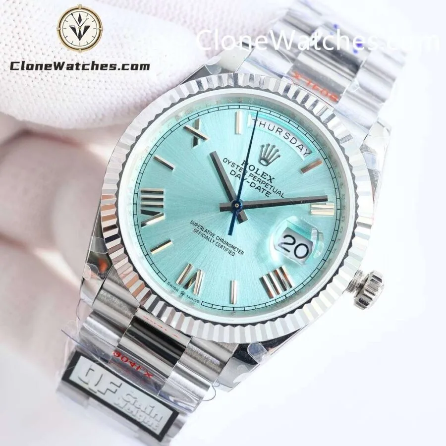 Rolex Super Clone Watches 1:1 Day Date Ice Blue Dial 40mm M228236-0012 3255 Movement - Image 3