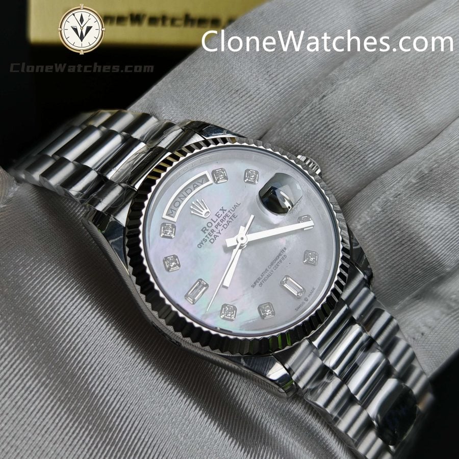 Rolex Super Clone Watches 1:1 Day Date Mother of Pearl Diamond Dial 36 mm m128239 - 0007 3255 Movement - Image 5