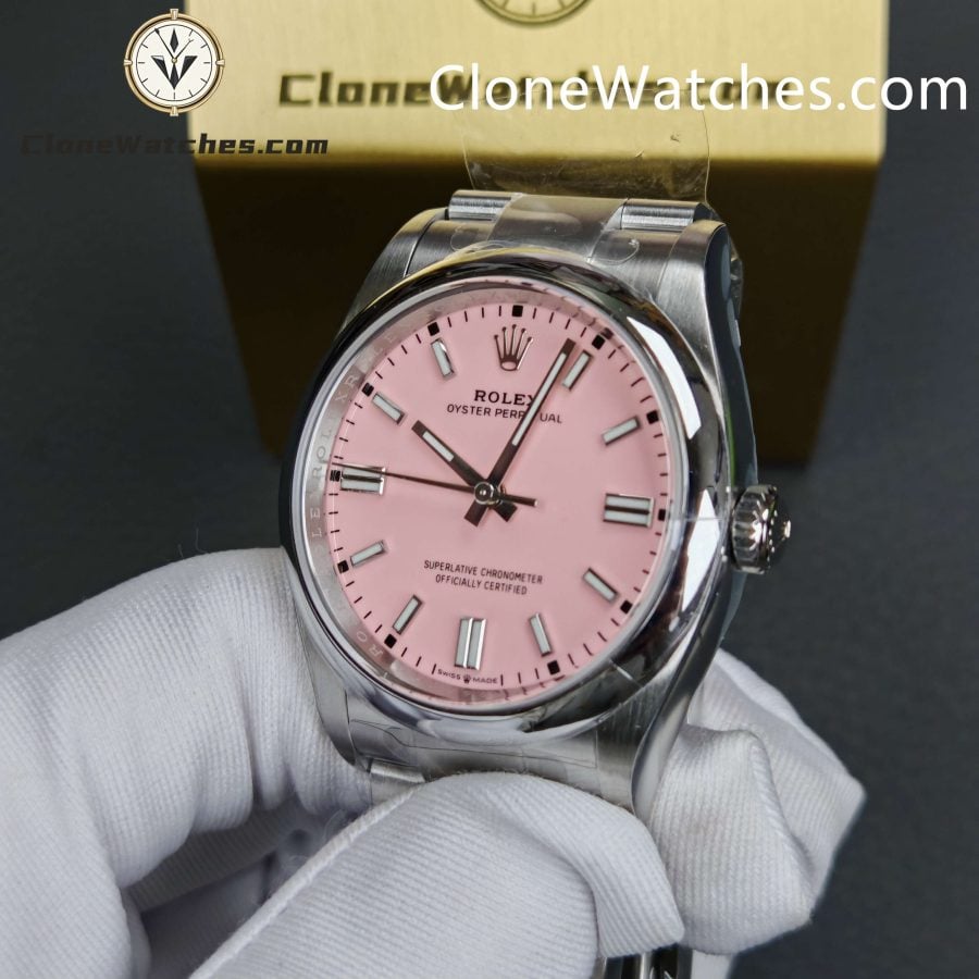 Rolex Super Clone Watches 1:1 Oyster Perpetual Pink Dial 36mm M126000-0008 3230 Movement - Image 5