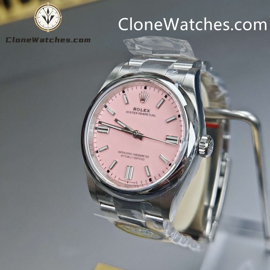 Rolex Super Clone Watches 1:1 Oyster Perpetual Pink Dial 36mm M126000-0008 3230 Movement - Image 3