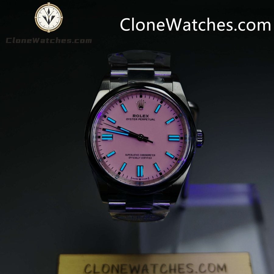 Rolex Super Clone Watches 1:1 Oyster Perpetual Pink Dial 36mm M126000-0008 3230 Movement - Image 2