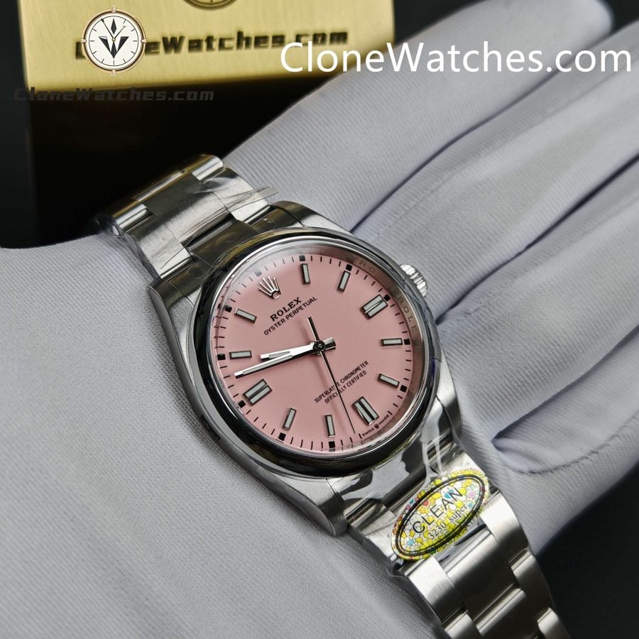 Rolex Super Clone Watches 1:1 Oyster Perpetual Pink Dial 36mm M126000-0008 3230 Movement - Image 6