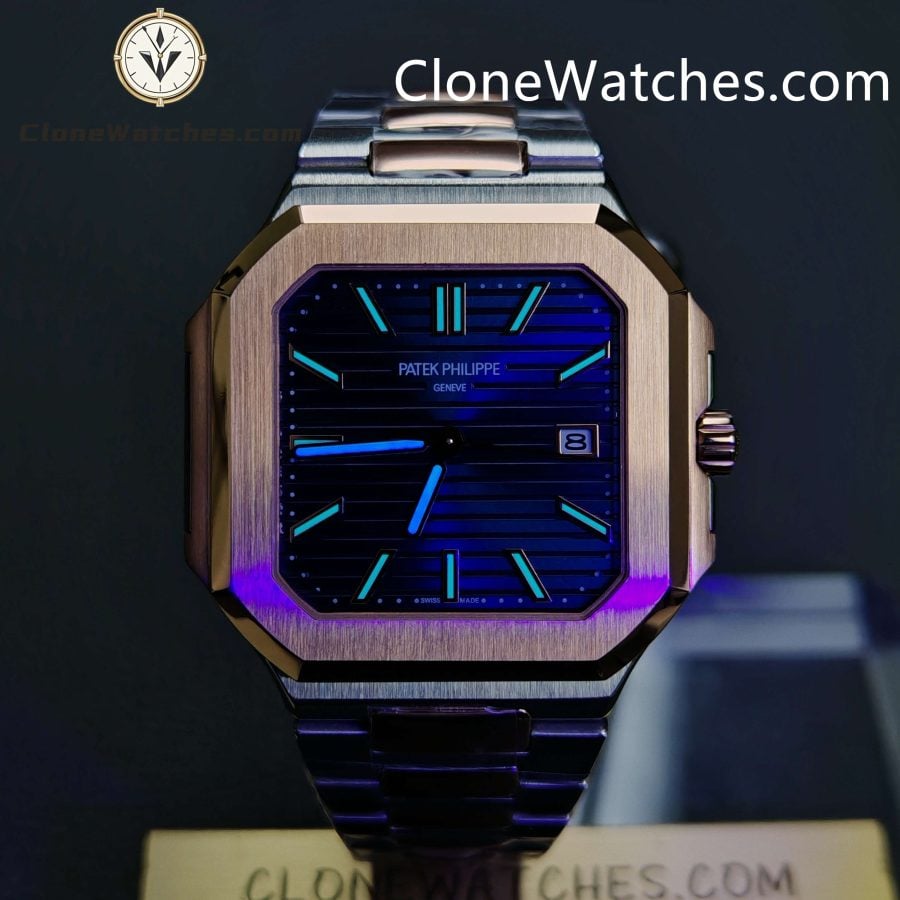 Patek Philippe Super Clone Watches 1:1 Cubitus Gold 5821/1A Blue Dial - Image 2