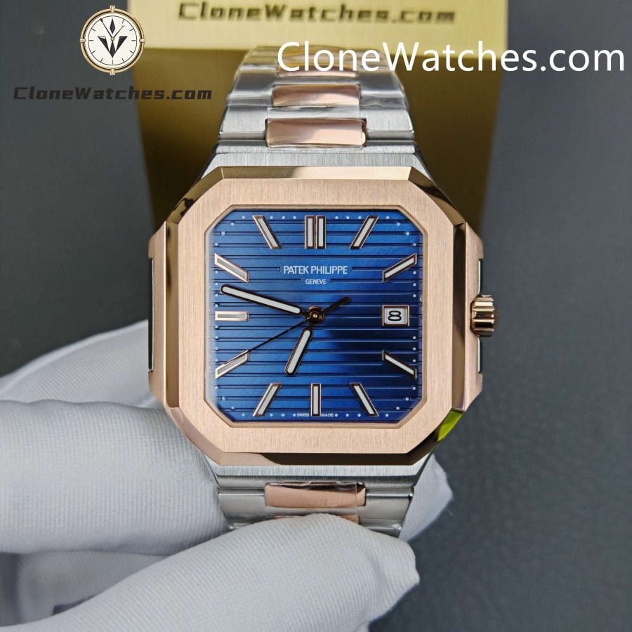 Patek Philippe Super Clone Watches 1:1 Cubitus Gold 5821/1A Blue Dial - Image 4