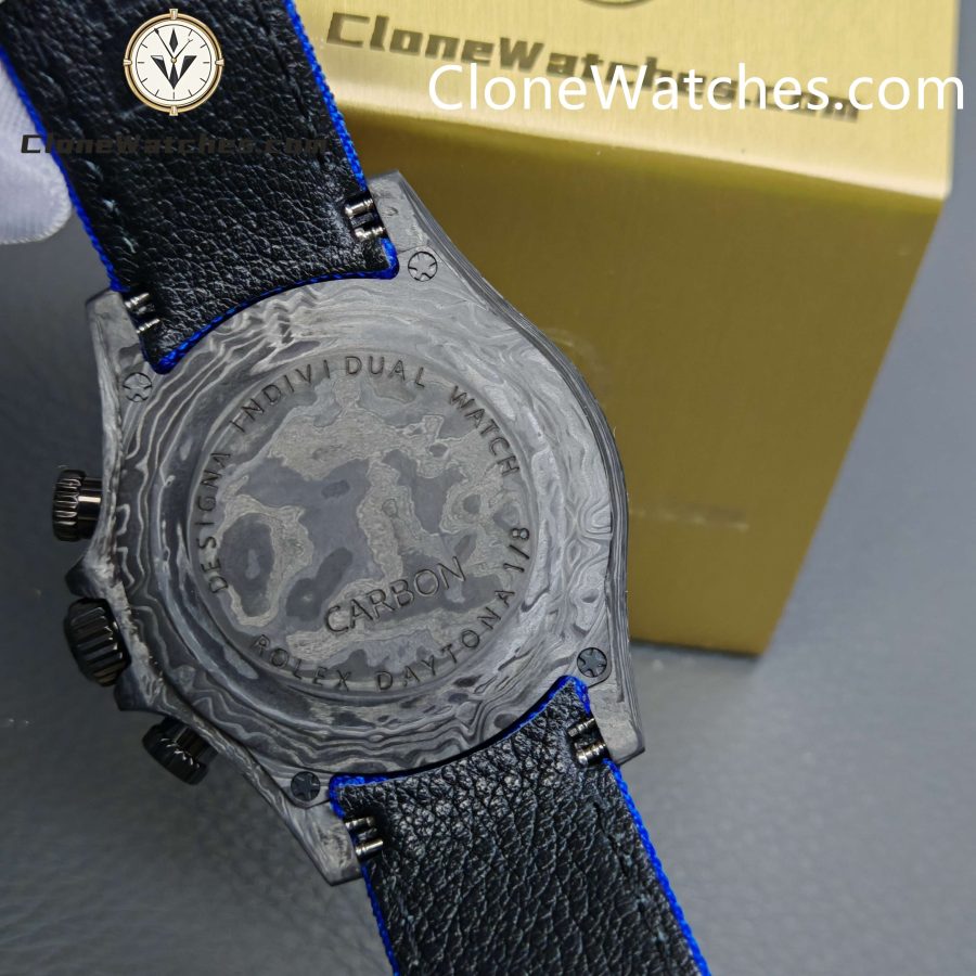 Modified Super Clone Watches 1:1 GET Rolex Daytona Skeleton Dial 4130 Movement Blue Strap - Image 10