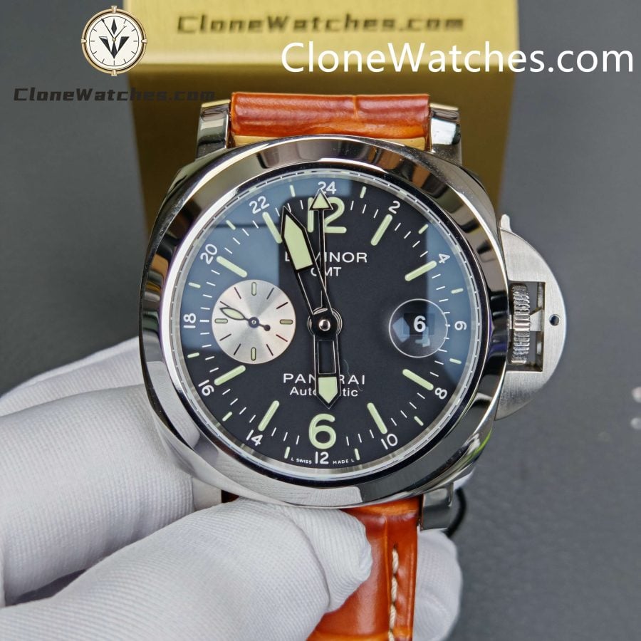 Panerai Super Clone Watches 1:1 Luminor GMT Automatic PAM 00088 Black Dial 44MM - Image 4