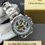 Modified Super Clone Watches 1:1 Sonic Rolex Daytona Skeleton Dial 4130 Movement - Image 5