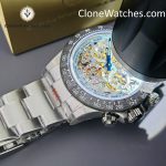 Modified Super Clone Watches 1:1 Sonic Rolex Daytona Skeleton Dial 4130 Movement - Image 16