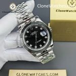 Rolex Super Clone Watches 1:1 DateJust Black Diamond Dial Jubilee 41MM m126334-0012 3235 Movement - Image 5