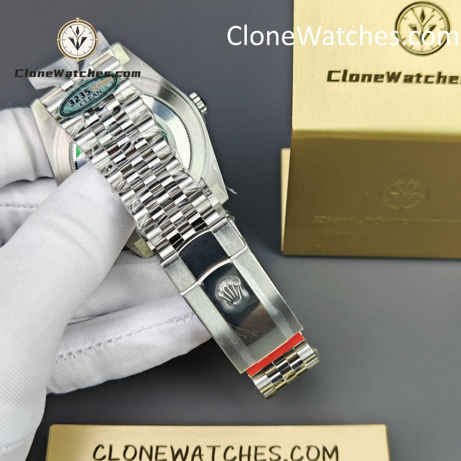 Rolex Super Clone Watches 1:1 DateJust Black Diamond Dial Jubilee 41MM M126334 - 0012 3235 Movement - Image 6