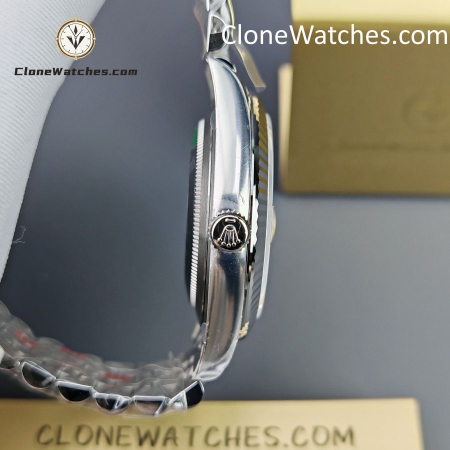 Rolex Super Clone Watches 1:1 DateJust Black Diamond Dial Jubilee 41MM M126334 - 0012 3235 Movement - Image 7