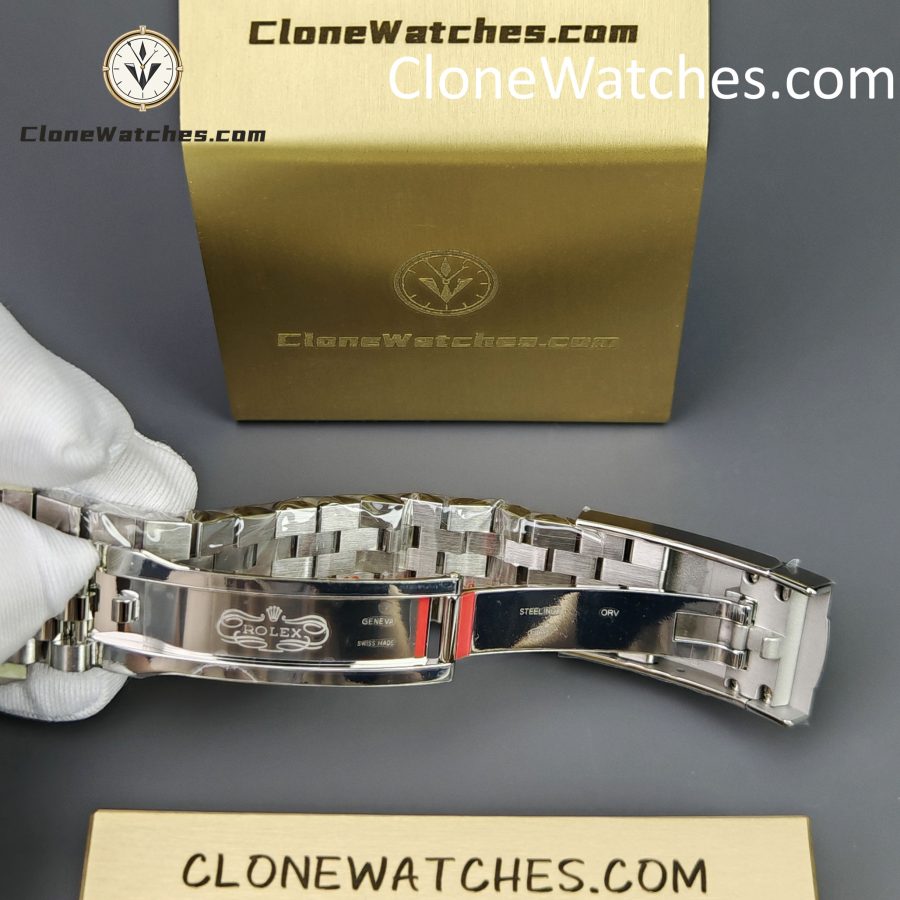 Rolex Super Clone Watches 1:1 DateJust Black Diamond Dial Jubilee 41MM M126334 - 0012 3235 Movement - Image 10