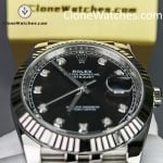 Rolex Super Clone Watches 1:1 DateJust Black Diamond Dial Jubilee 41MM m126334-0012 3235 Movement - Image 13