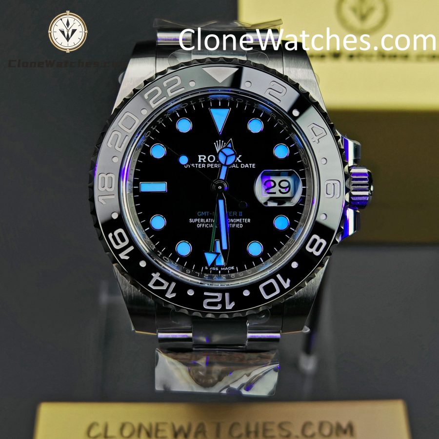 Rolex Super Clone Watches 1:1 GMT Master II 116710LN-0001 Oyster 3186 Movement - Image 2