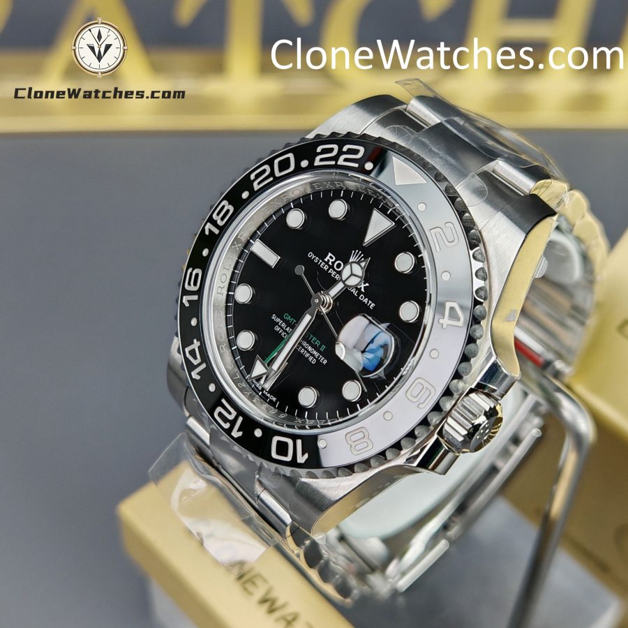 Rolex Super Clone Watches 1:1 GMT Master II 116710LN-0001 Oyster 3186 Movement - Image 3