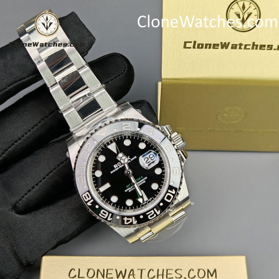 Rolex Super Clone Watches 1:1 GMT Master II 116710LN-0001 Oyster 3186 Movement - Image 5