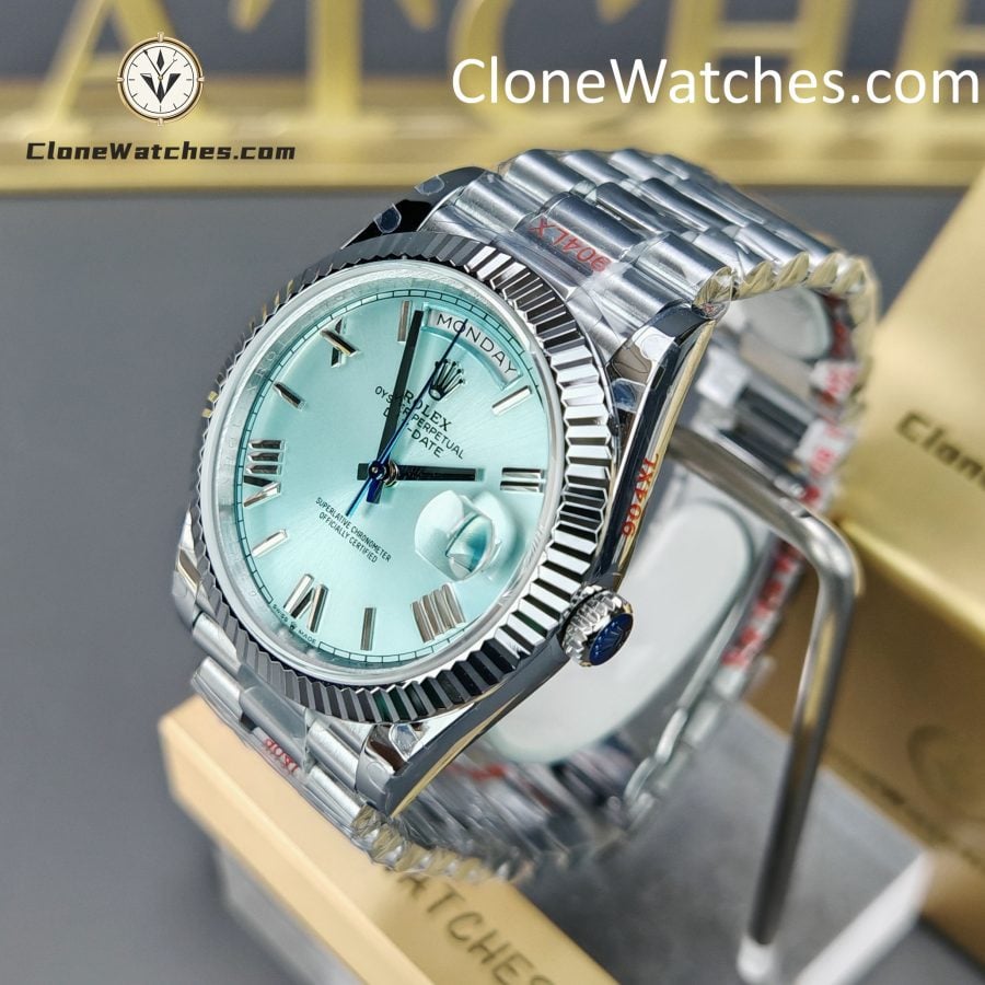 Rolex Super Clone Watches 1:1 Day Date Ice Blue Dial 40mm M228236-0012 3255 Movement - Image 2