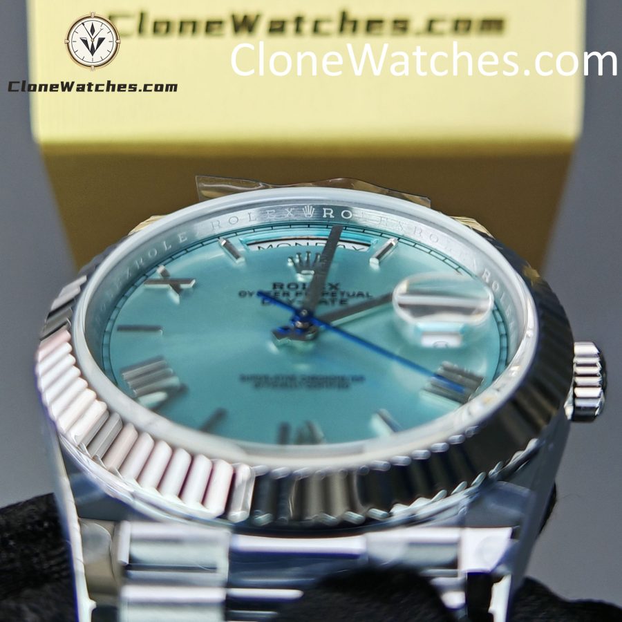Rolex Super Clone Watches 1:1 Day Date Ice Blue Dial 40mm M228236-0012 3255 Movement - Image 12