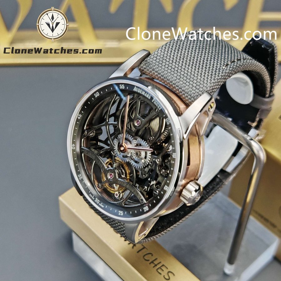 Audemars Piguet Super Clone Watches 1:1 Code 11.59 Tourbillon Grey Openworked 26600CR 41mm - Image 2