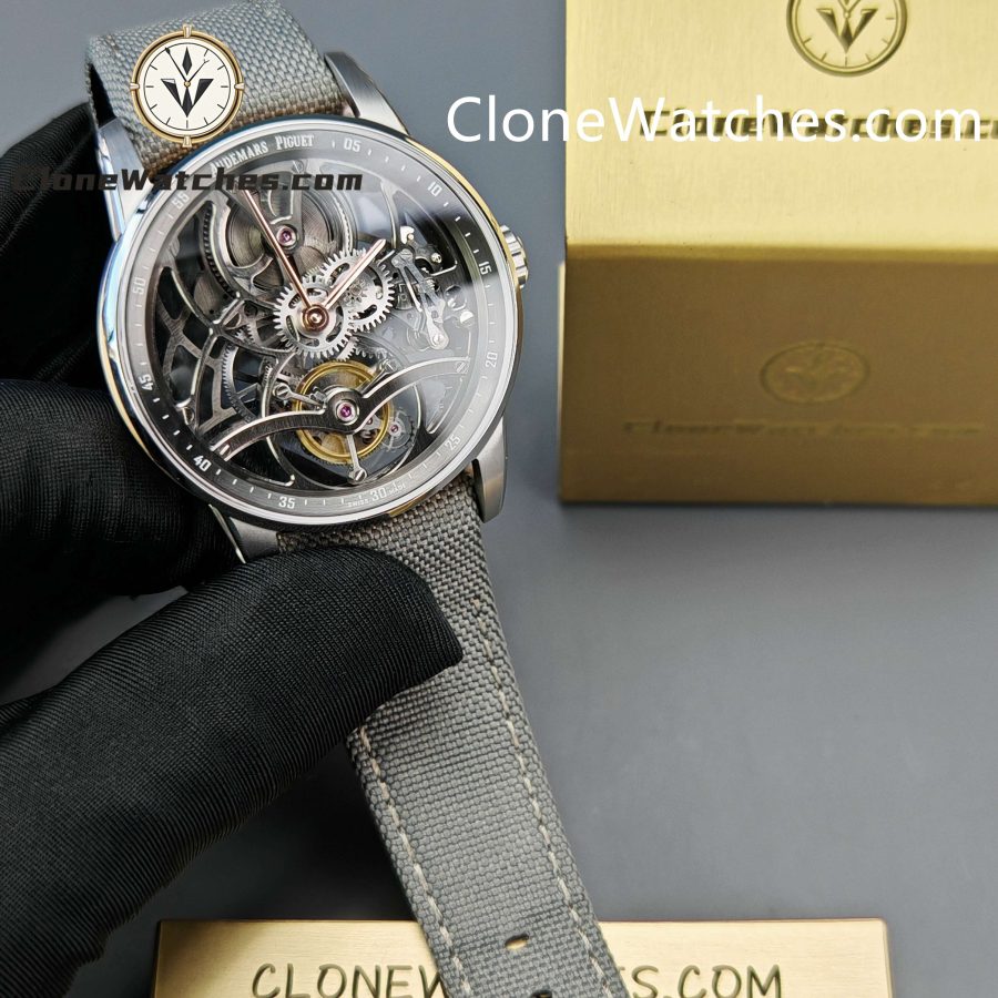 Audemars Piguet Super Clone Watches 1:1 Code 11.59 Tourbillon Grey Openworked 26600CR 41mm - Image 3
