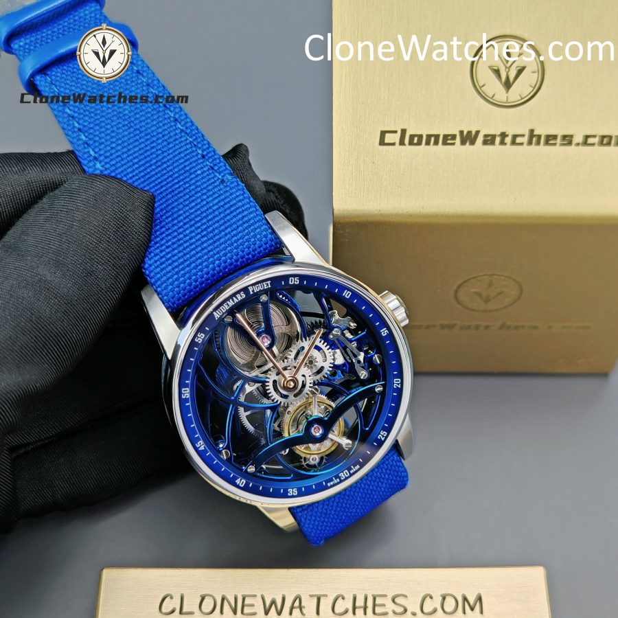 Audemars Piguet Super Clone Watches 1:1 Code 11.59 Tourbillon Blue Openworked 26600NB 41mm - Image 4