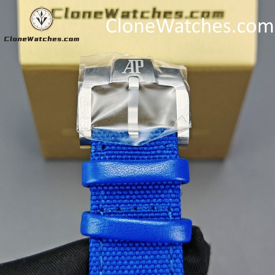 Audemars Piguet Super Clone Watches 1:1 Code 11.59 Tourbillon Blue Openworked 26600NB 41mm - Image 8