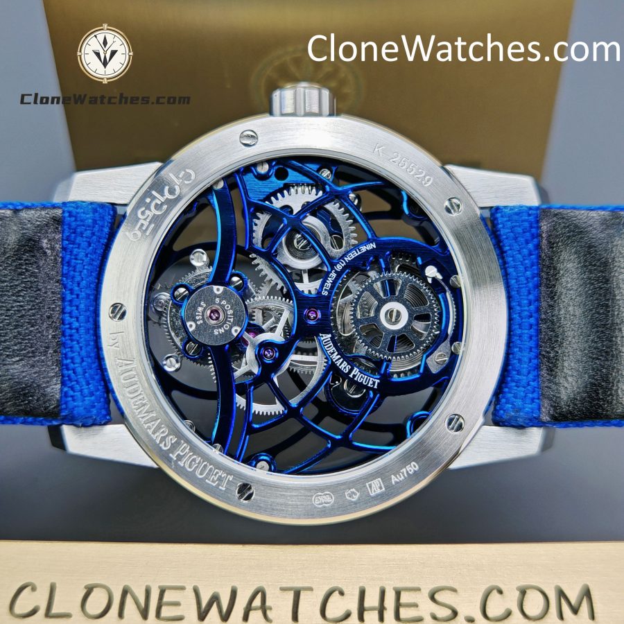 Audemars Piguet Super Clone Watches 1:1 Code 11.59 Tourbillon Blue Openworked 26600NB 41mm - Image 11