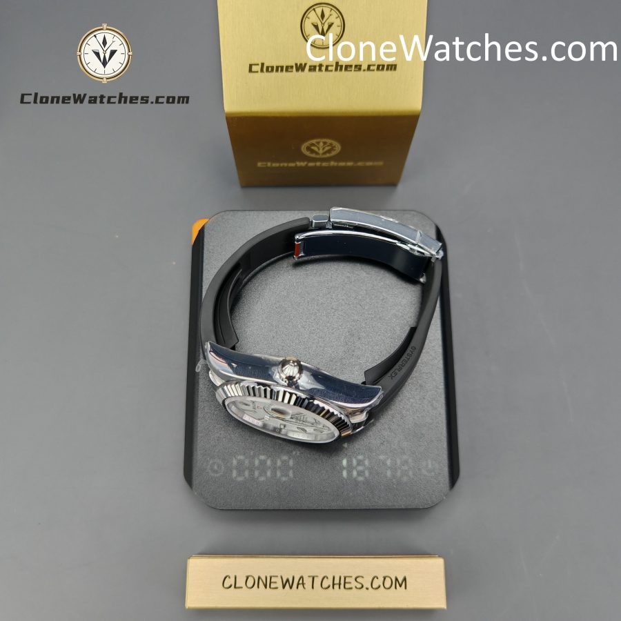 Rolex Super Clone Watch 1:1 Sky Dweller White Dial m336239-0003 42MM Rubber Strap - Image 15