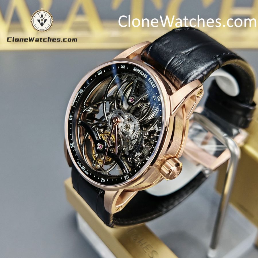 Audemars Piguet Super Clone Watches 1:1 Code 11.59 Tourbillon Rose Gold Black Openworked 26600OR 41mm - Image 2
