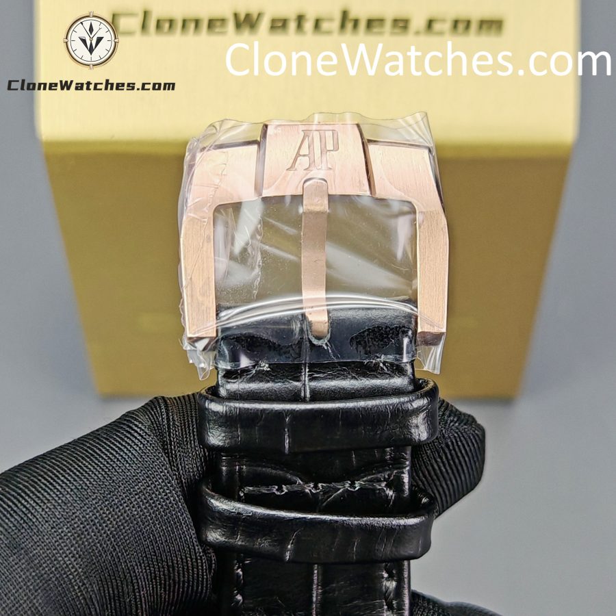 Audemars Piguet Super Clone Watches 1:1 Code 11.59 Tourbillon Rose Gold Black Openworked 26600OR 41mm - Image 8