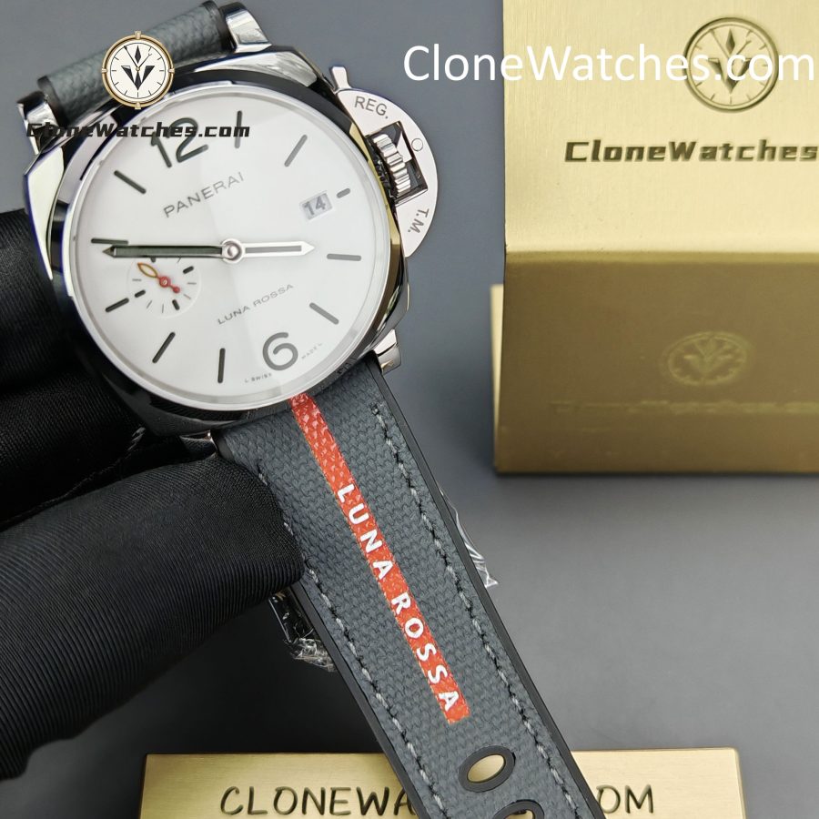 Panerai Super Clone Watches 1:1 Luminor Due Luna Rossa PAM01381 White Dial 42mm - Image 4