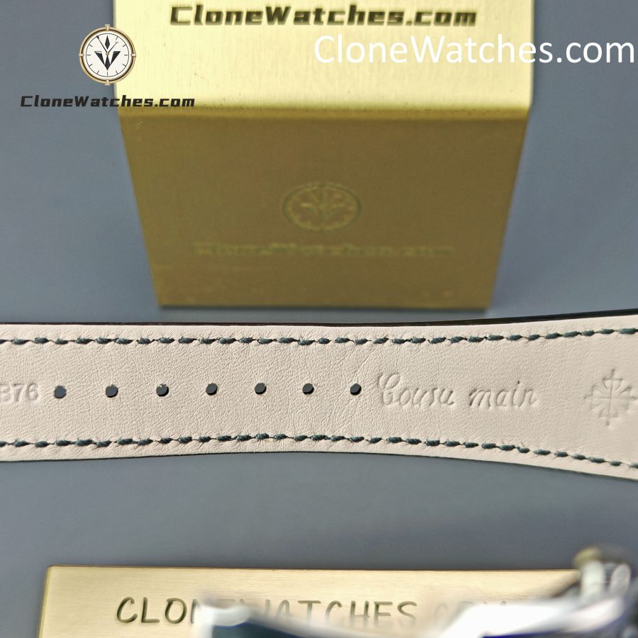 Patek Philippe Super Clone Watches 1:1 Nautilus 5712 Gray Dial Black Leather Strap - Image 11