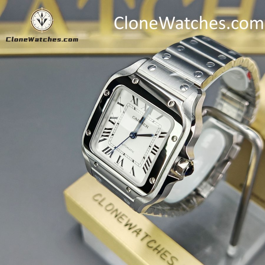 Cartier Super Clone Watches 1:1 Santos Series White Dial 35.1MM WSSA0029 - Image 2