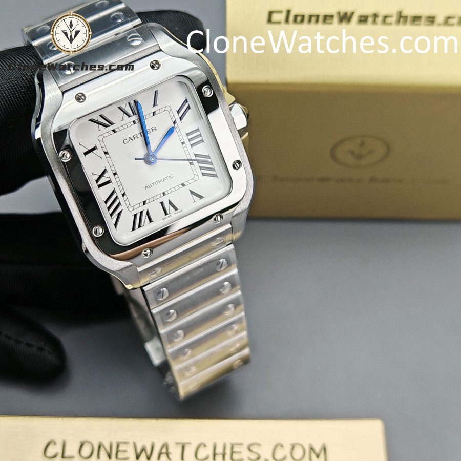 Cartier Super Clone Watches 1:1 Santos Series White Dial 35.1MM WSSA0029 - Image 3