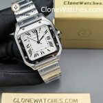 Cartier Super Clone Watches 1:1 Santos Series White Dial 35.1MM WSSA0029 - Image 5
