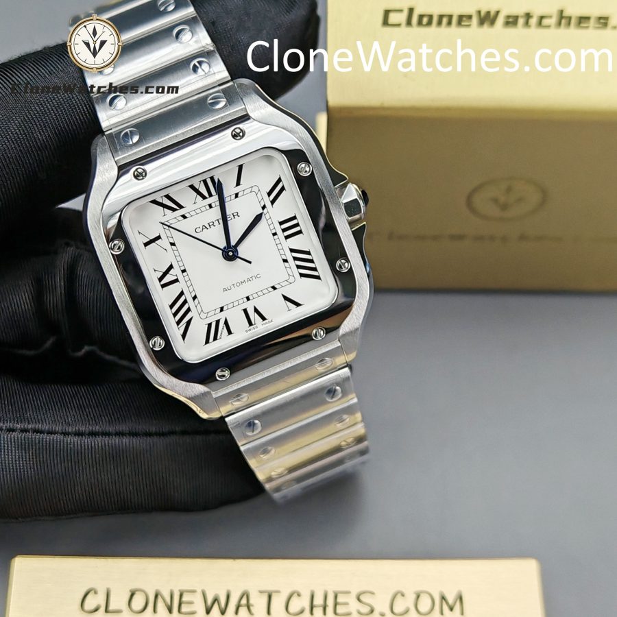 Cartier Super Clone Watches 1:1 Santos Series White Dial 35.1MM WSSA0029 - Image 5