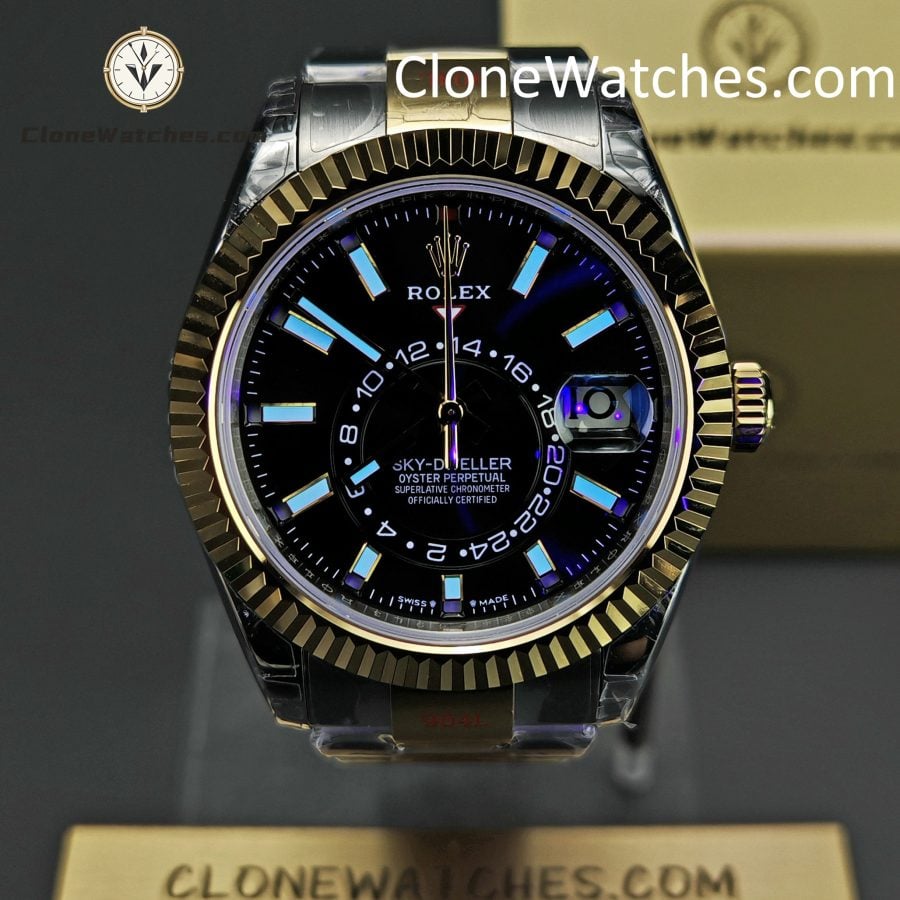 Rolex Super Clone Watch 1:1 Sky Dweller Black Dial Jubilee m336933-0004 42MM - Image 2