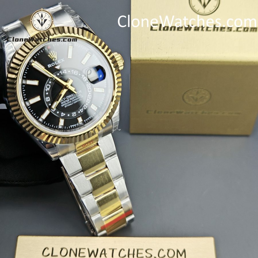 Rolex Super Clone Watch 1:1 Sky Dweller Black Dial Jubilee m336933-0004 42MM - Image 4