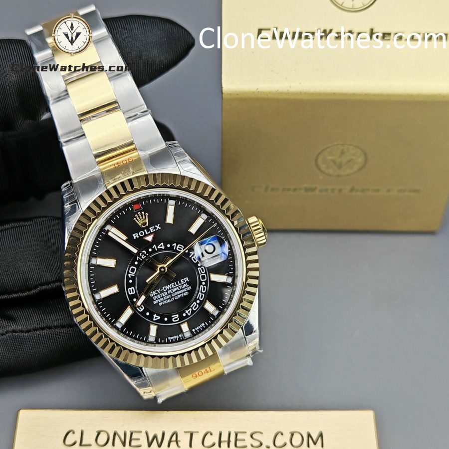 Rolex Super Clone Watch 1:1 Sky Dweller Black Dial Jubilee m336933-0004 42MM - Image 5