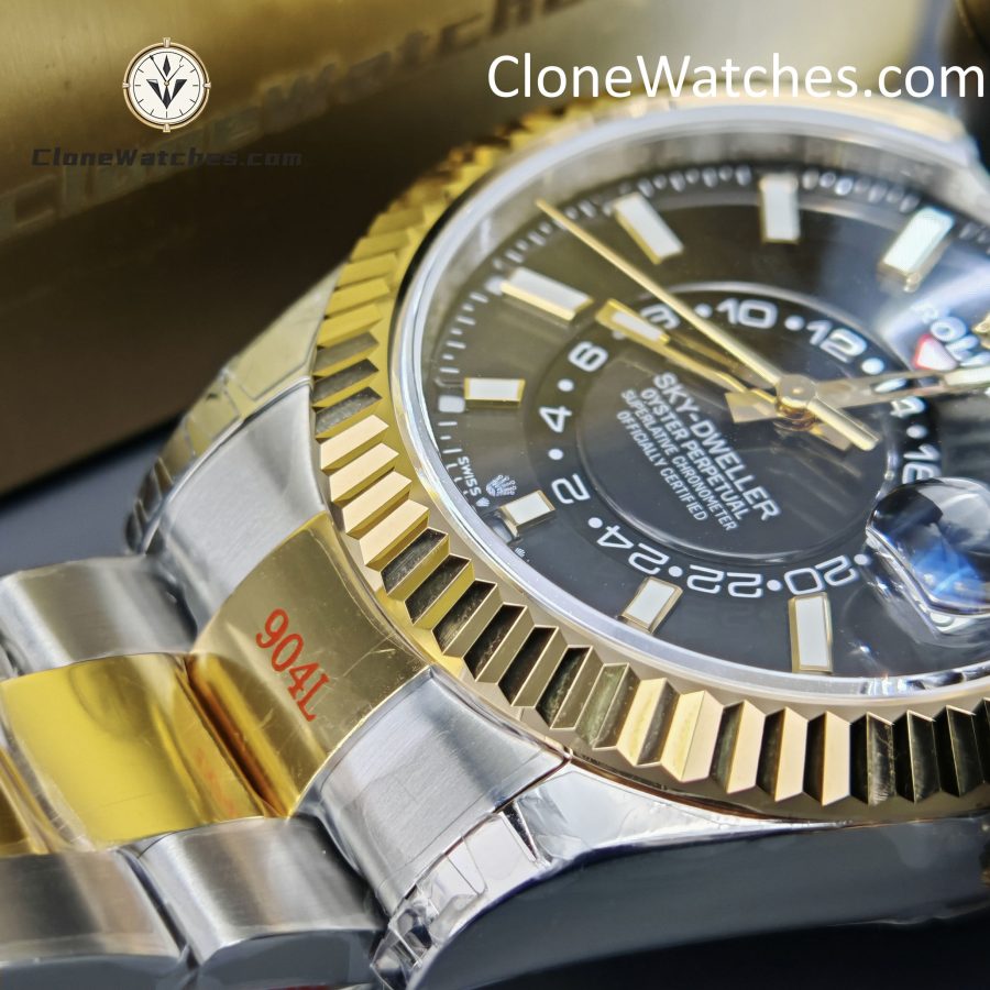Rolex Super Clone Watch 1:1 Sky Dweller Black Dial Jubilee m336933-0004 42MM - Image 14