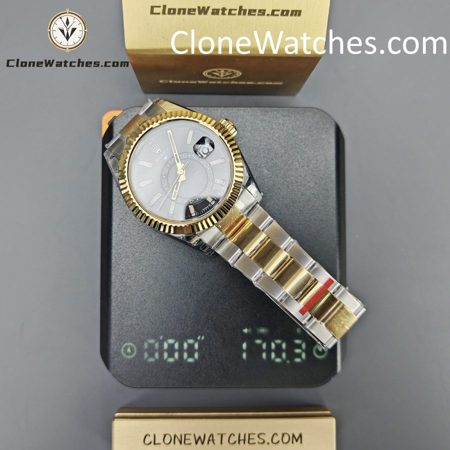 Rolex Super Clone Watch 1:1 Sky Dweller Black Dial Jubilee m336933-0004 42MM - Image 16