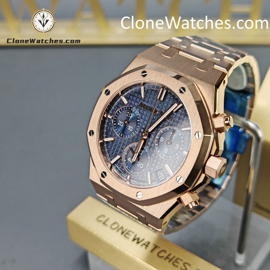 Audemars Piguet Super Clone Watches 1:1 Rose Gold Blue Dial 26240 - Image 3