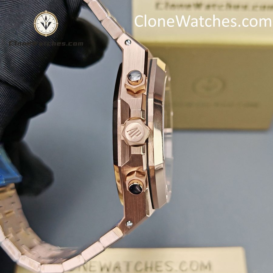 Audemars Piguet Super Clone Watches 1:1 Rose Gold Blue Dial 26240 - Image 7