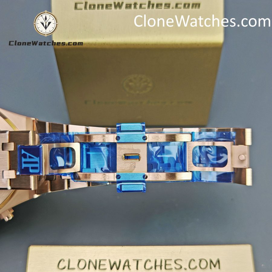 Audemars Piguet Super Clone Watches 1:1 Rose Gold Blue Dial 26240 - Image 11