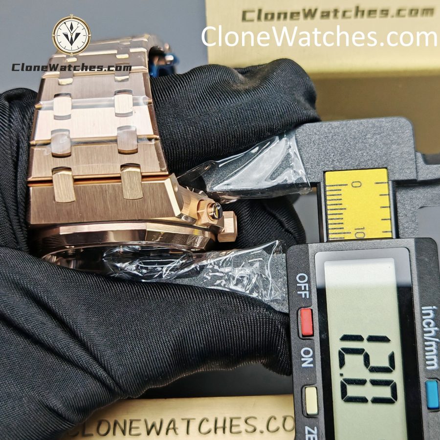 Audemars Piguet Super Clone Watches 1:1 Rose Gold Blue Dial 26240 - Image 15