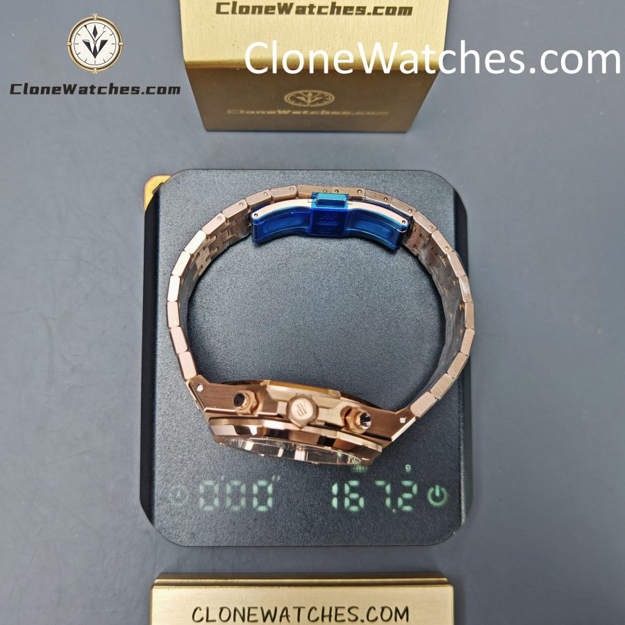 Audemars Piguet Super Clone Watches 1:1 Rose Gold Blue Dial 26240 - Image 16