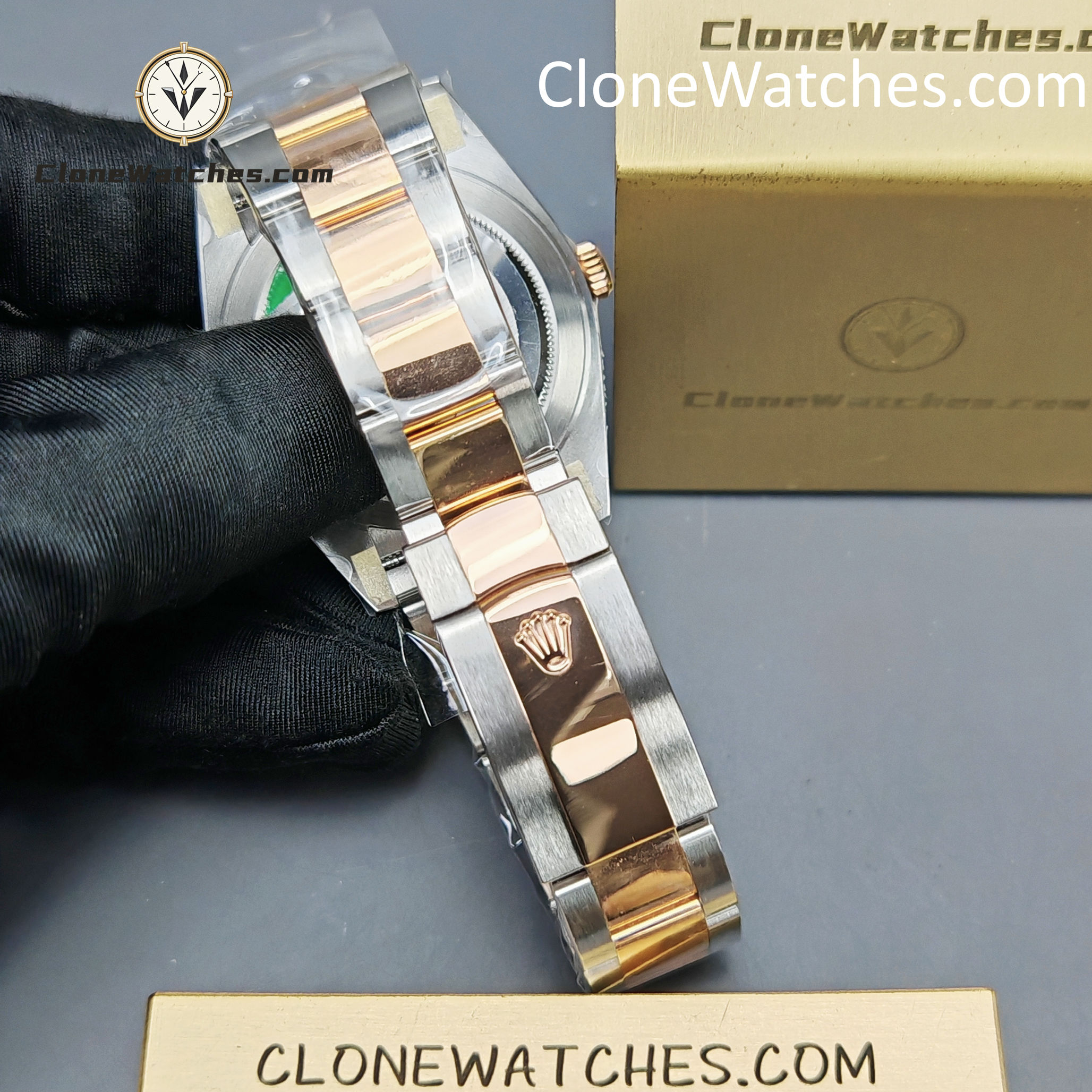 Rolex Super Clone Watches 1:1 DateJust Champagne Diamond Dial Oyster 41MM M126331-0007 3235 Movement - Image 6