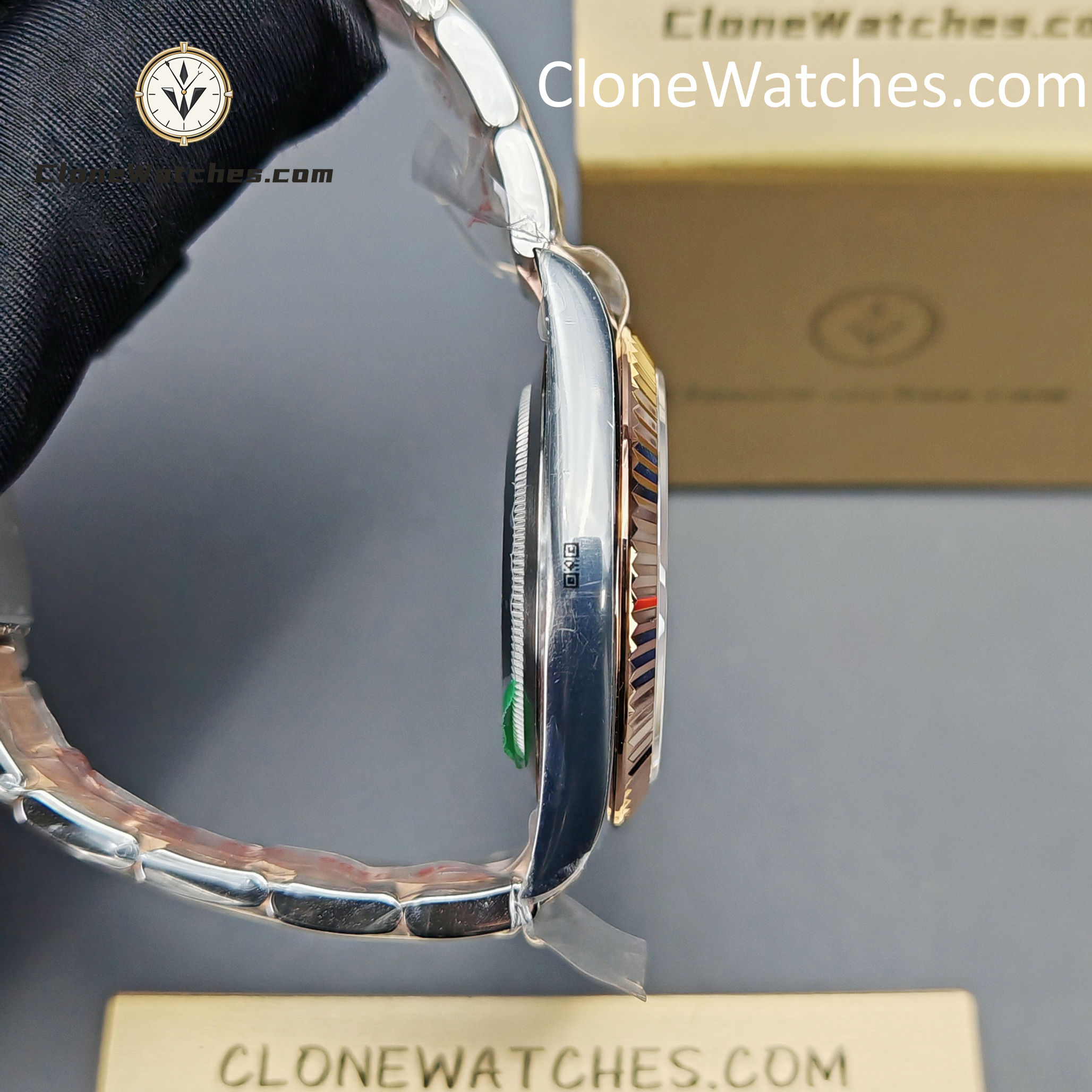 Rolex Super Clone Watches 1:1 DateJust Champagne Diamond Dial Oyster 41MM M126331-0007 3235 Movement - Image 8