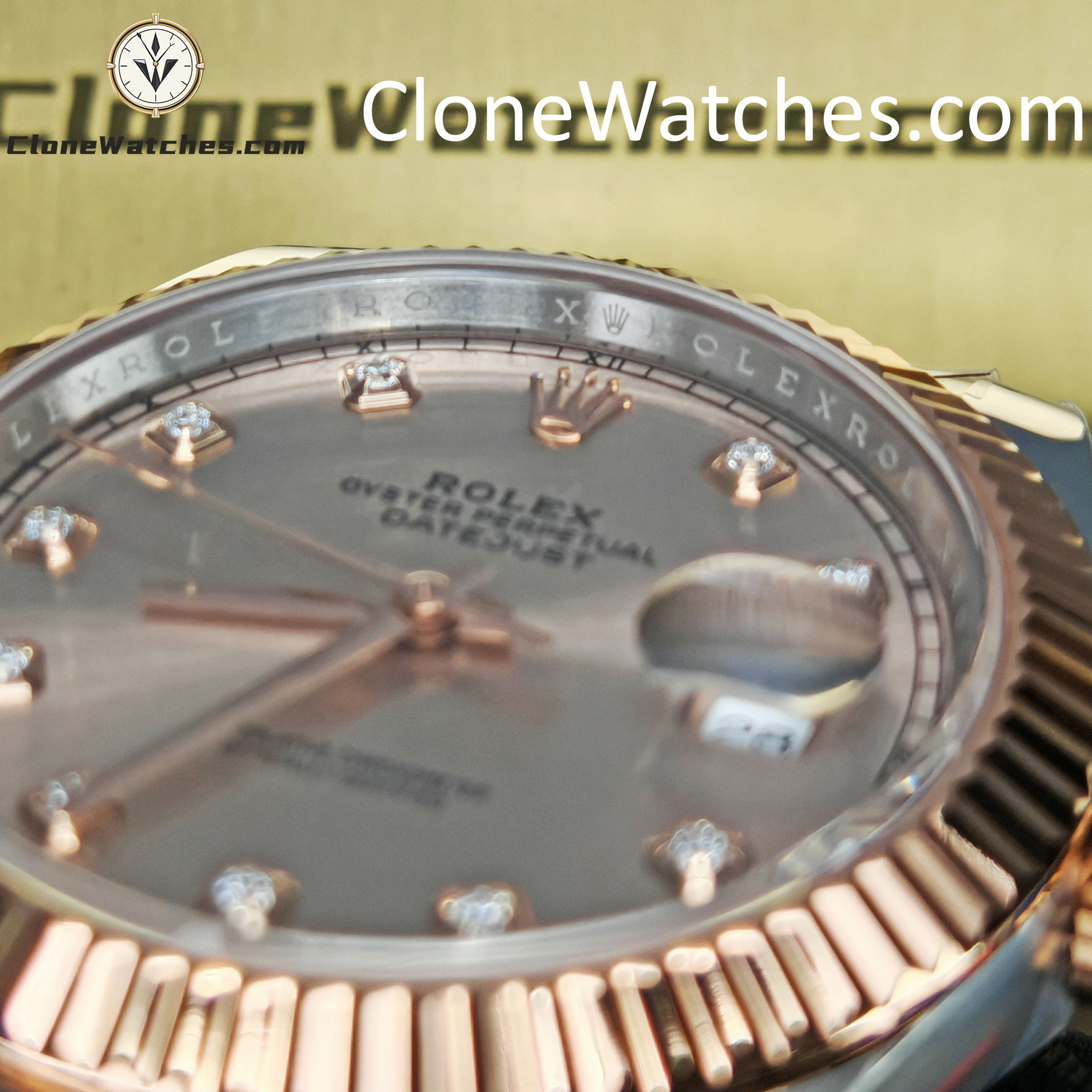 Rolex Super Clone Watches 1:1 DateJust Champagne Diamond Dial Oyster 41MM M126331-0007 3235 Movement - Image 13